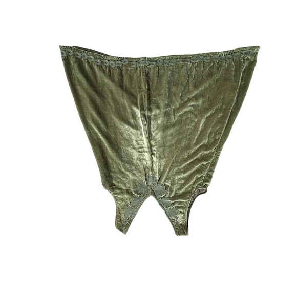 Johnny Was Yasmine Velvet Embroidered Sleeveless Silk Monochrome Green Size XS - Picture 5 of 11